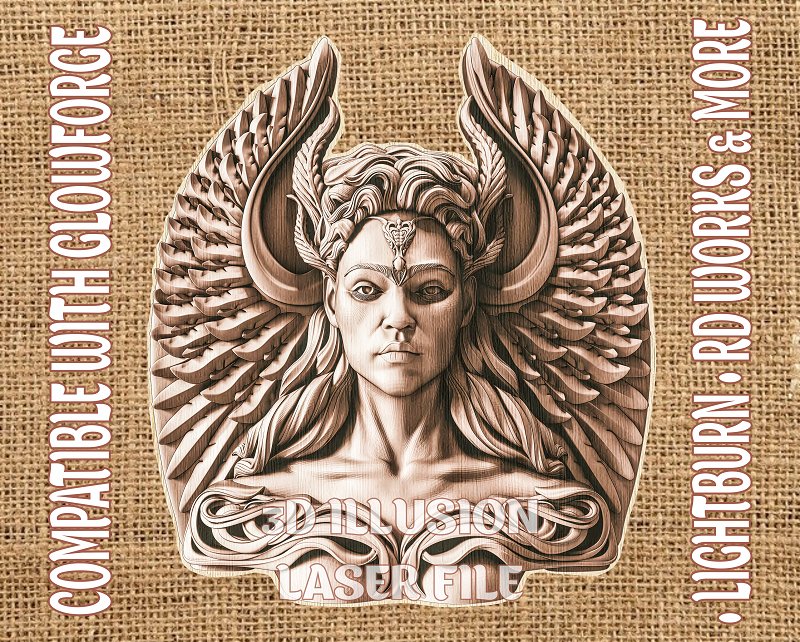 Lilith 3d illusion & laser-ready files - 3DWave.us