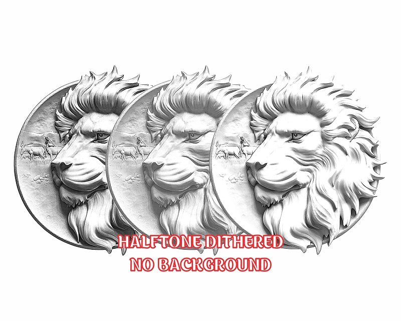 LION 3d illusion & laser-ready file 3DWave.us