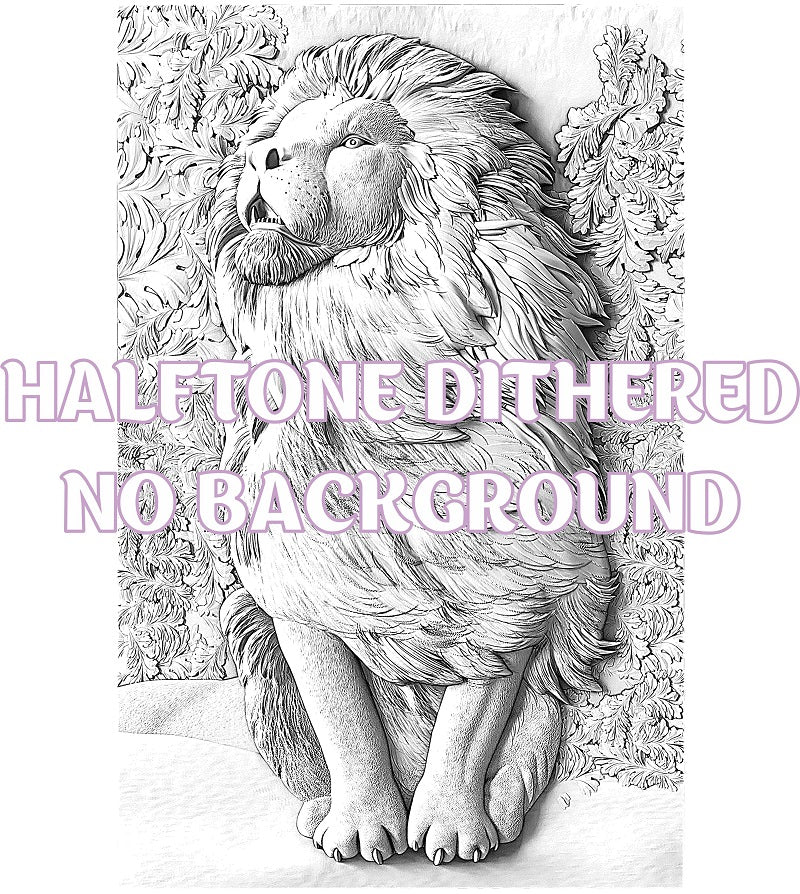 LION 3d illusion & laser-ready file 3DWave.us