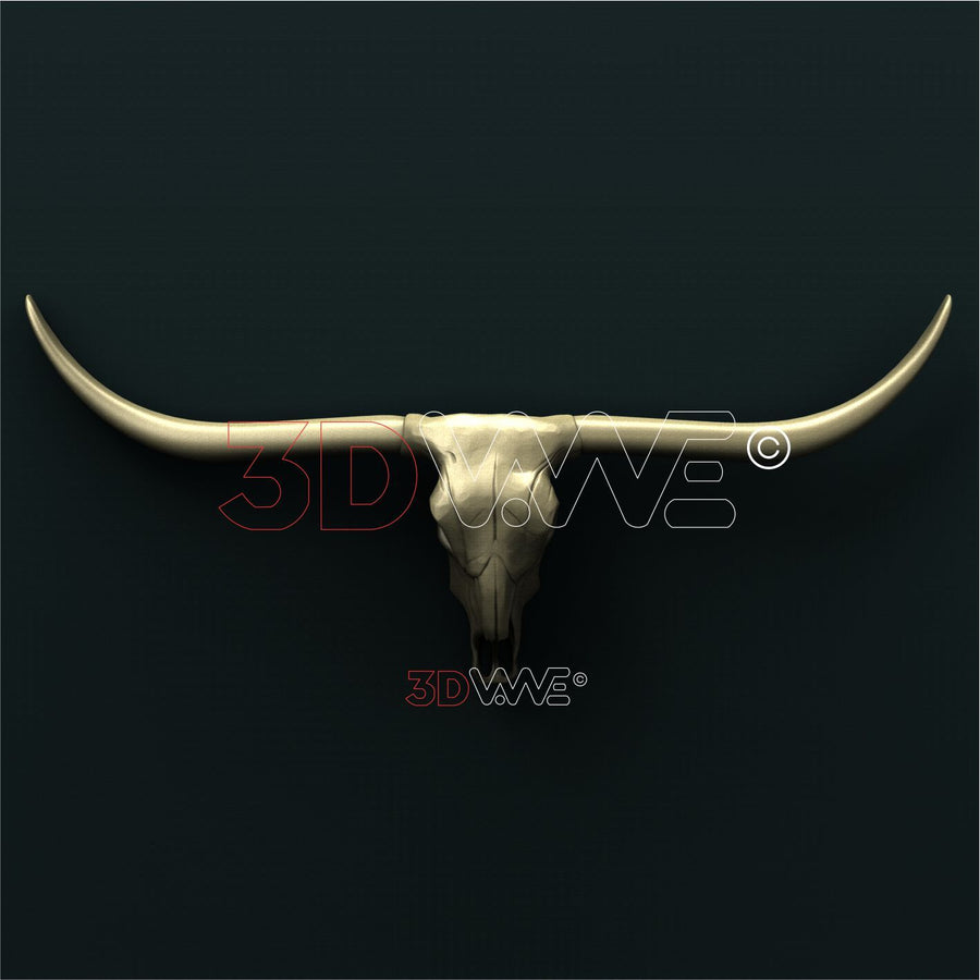 LONGHORN COW SKULL 3D STL 3DWave