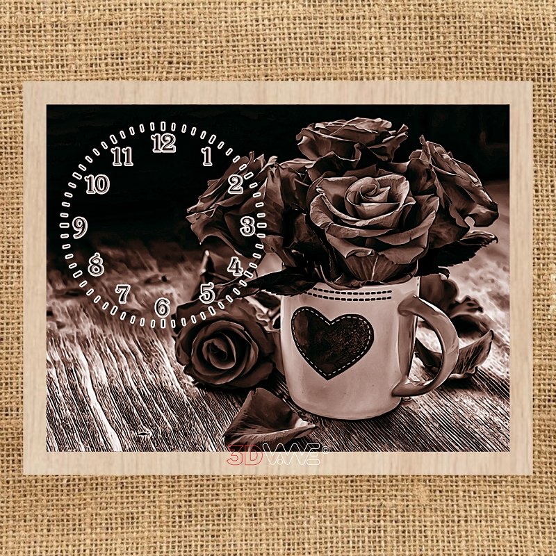 LOVE CLOCK pyroprinter & laser-ready files 3DWave.us