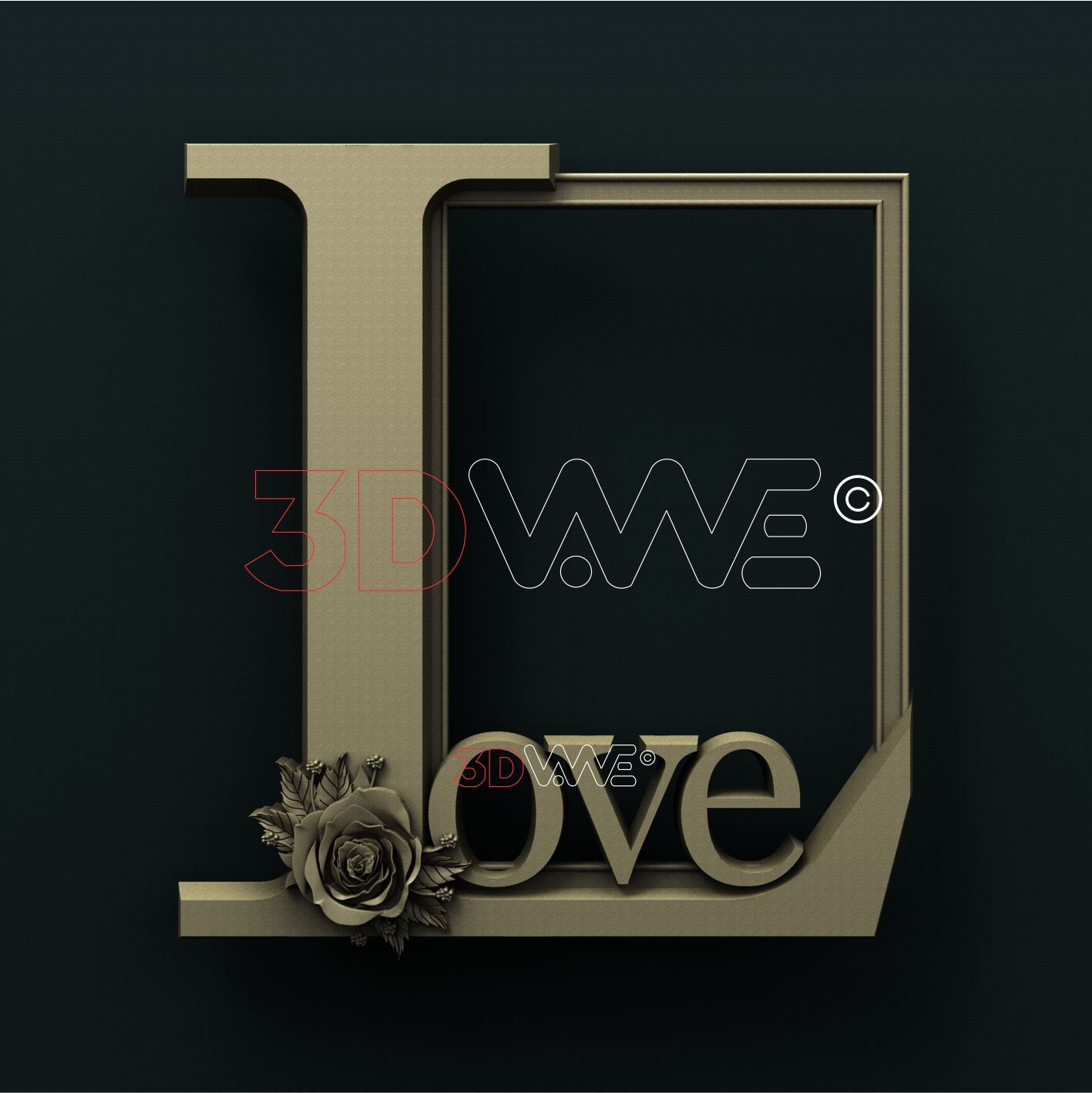 LOVE FRAME 3D STL 3DWave