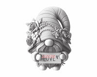 Thumbnail for Love Gnome 3d illusion & laser-ready file - 3DWave.us
