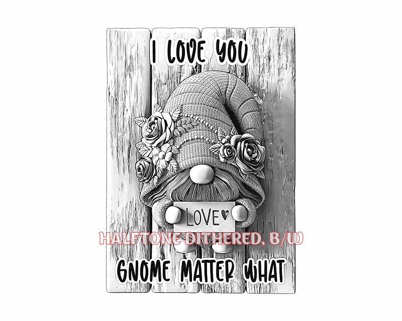 LOVE GNOME 3d illusion & laser-ready file - 3DWave.us