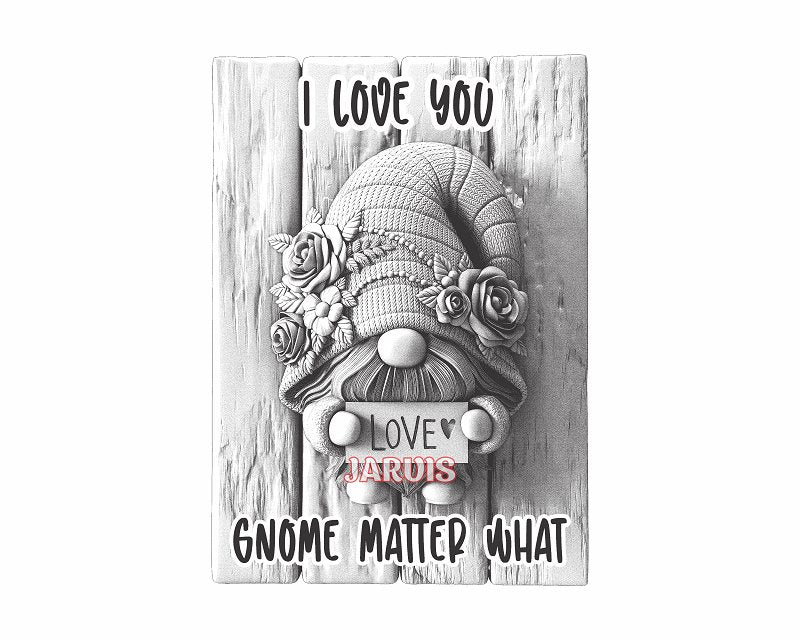 LOVE GNOME 3d illusion & laser-ready file - 3DWave.us