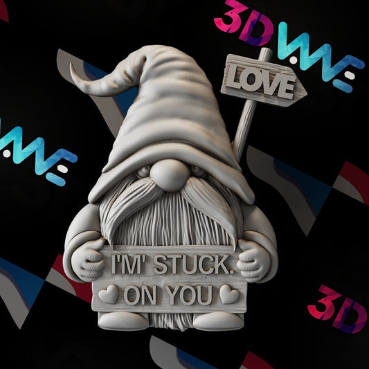 Love gnome 3d stl - 3DWave.us