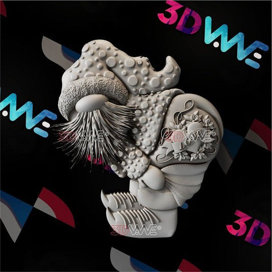LOVE GNOME 3d stl 3DWave.us