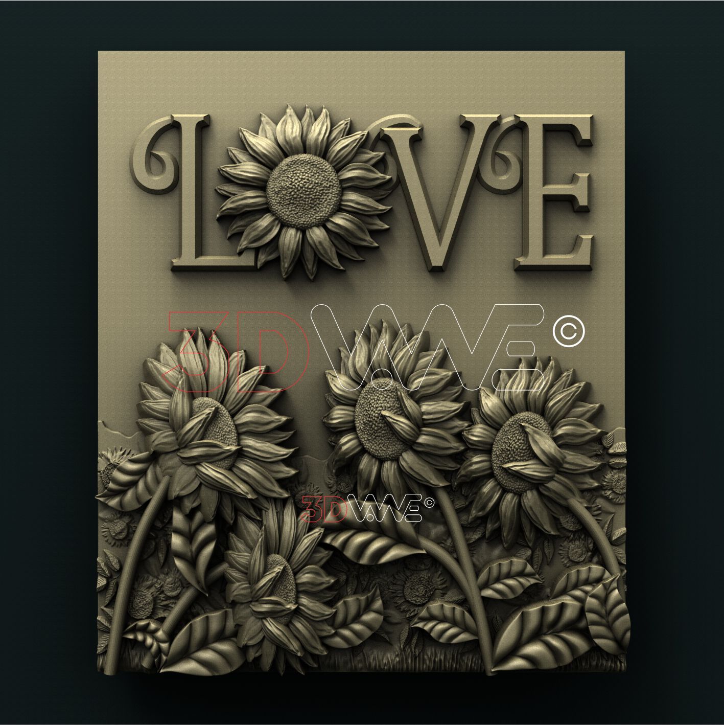 LOVE SIGN 3D STL - - 3DWave.us