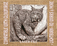 Thumbnail for Lynx 3d illusion & laser-ready file - 3DWave.us