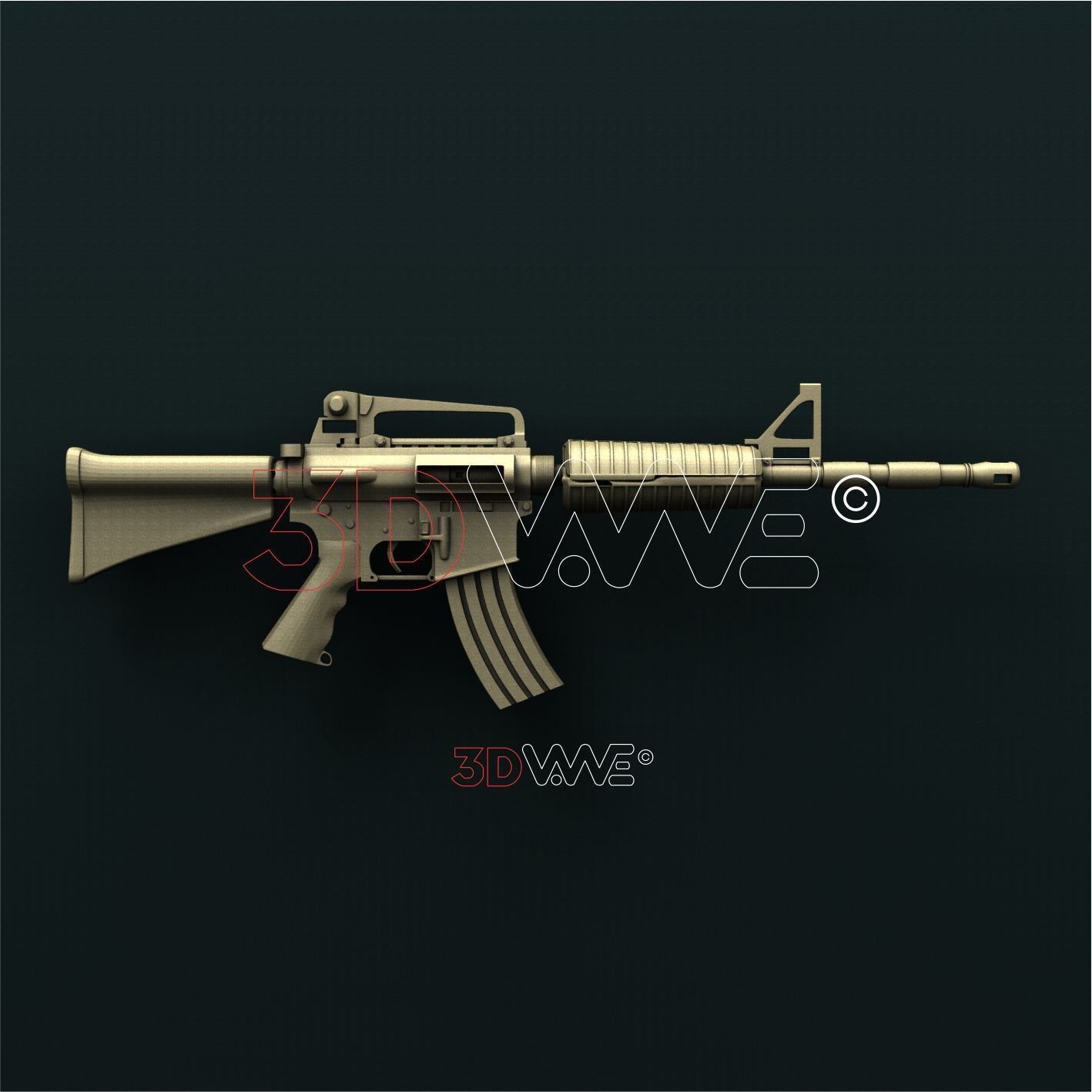 M16 3D STL 3DWave