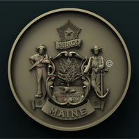 Thumbnail for MAINE STATE SEAL 3D STL 3DWave