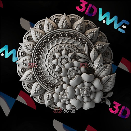 MANDALA 3d stl 3DWave.us