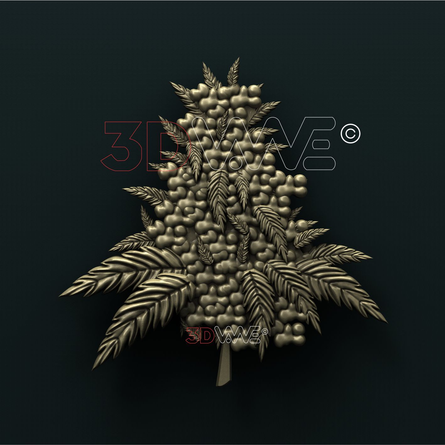 MARIJUANA 3D STL 3DWave