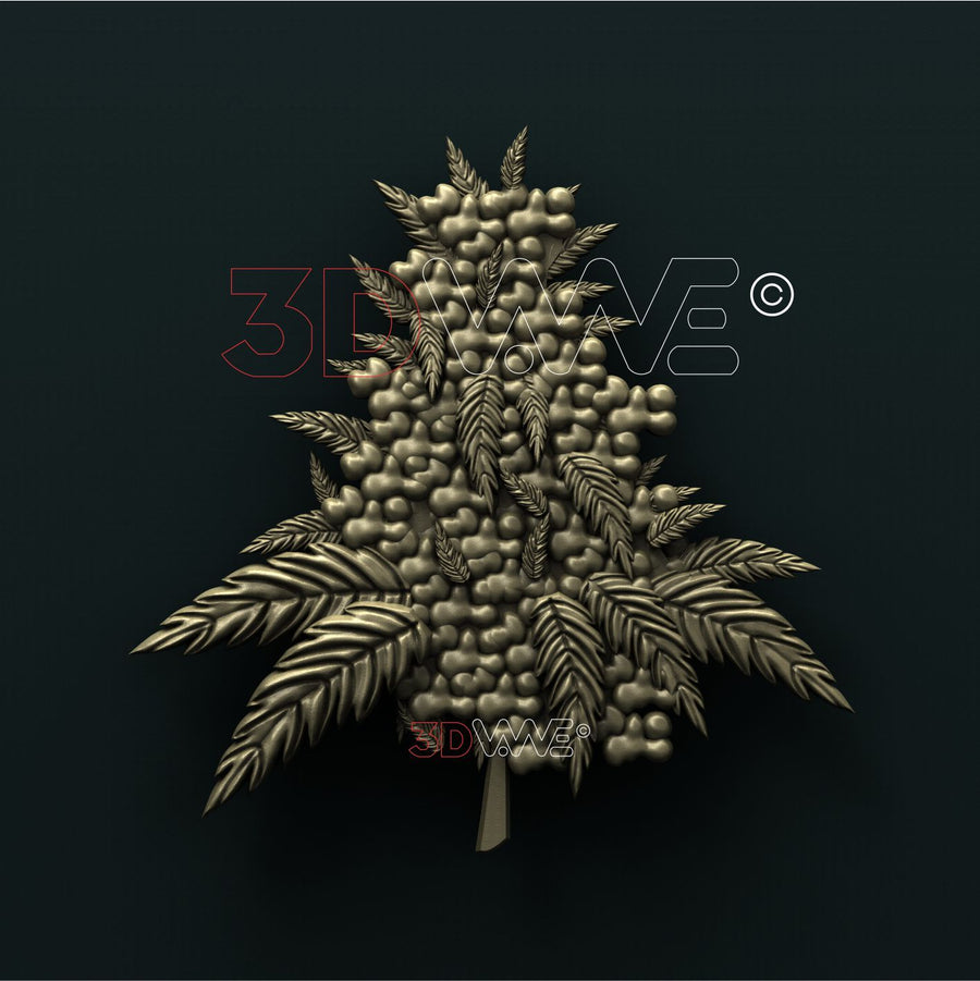 MARIJUANA 3D STL 3DWave