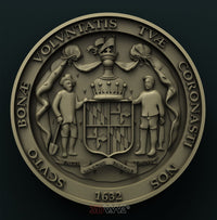 Thumbnail for MARYLAND STATE SEAL 3D STL 3DWave