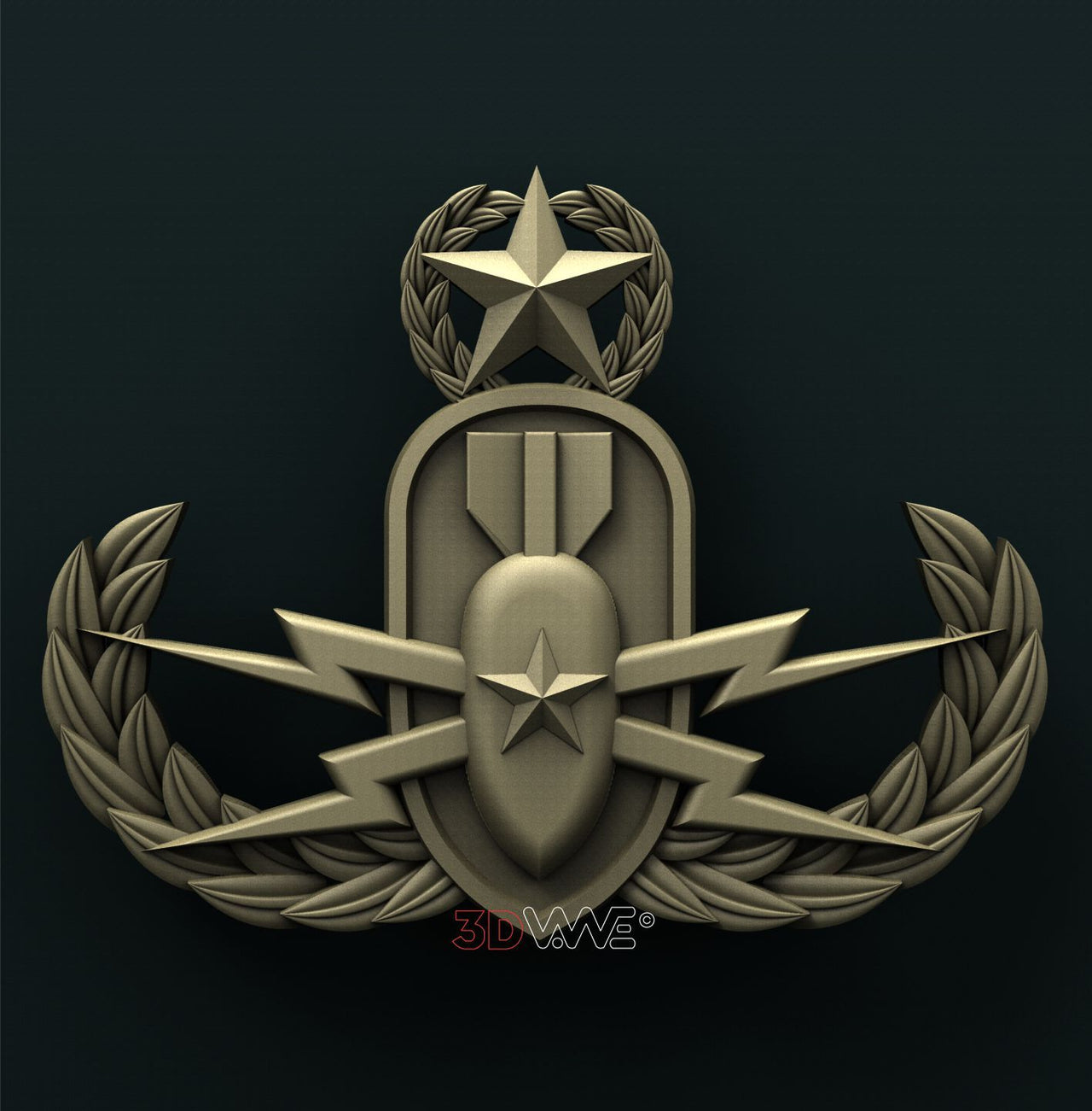 MASTER EXPLOSIVE ORDNANCE DISPOSAL BADGE 3D STL 3DWave