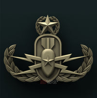 Thumbnail for MASTER EXPLOSIVE ORDNANCE DISPOSAL BADGE 3D STL 3DWave