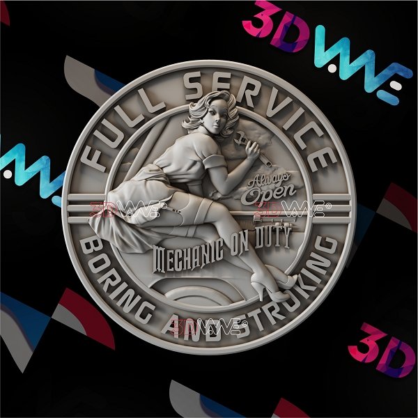 MECHANIC SERVICE SIGN 3d stl 3DWave.us