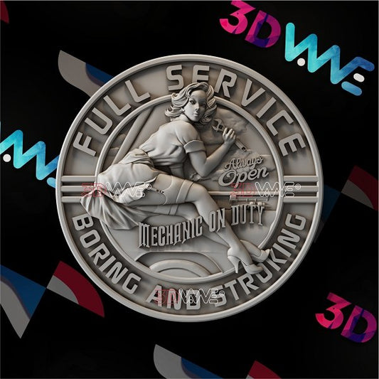 MECHANIC SERVICE SIGN 3d stl 3DWave.us