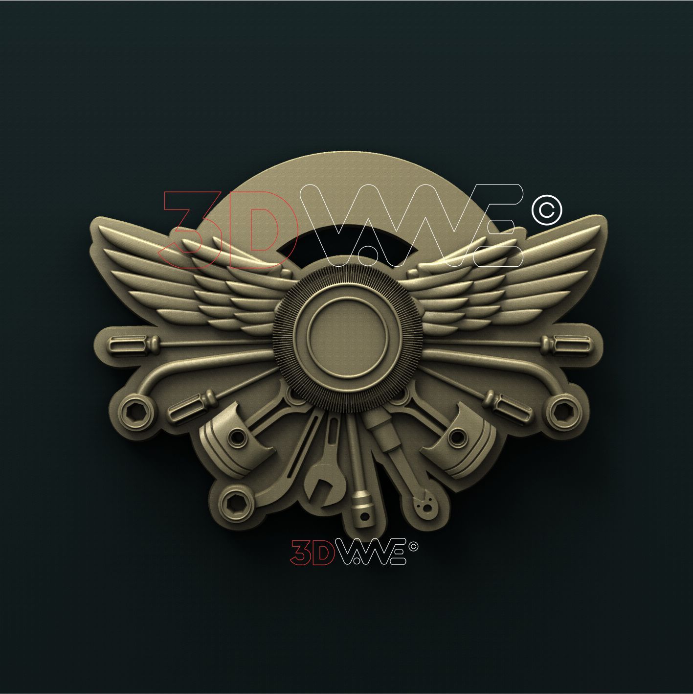 MECHANIC SIGN 3d stl 3DWave