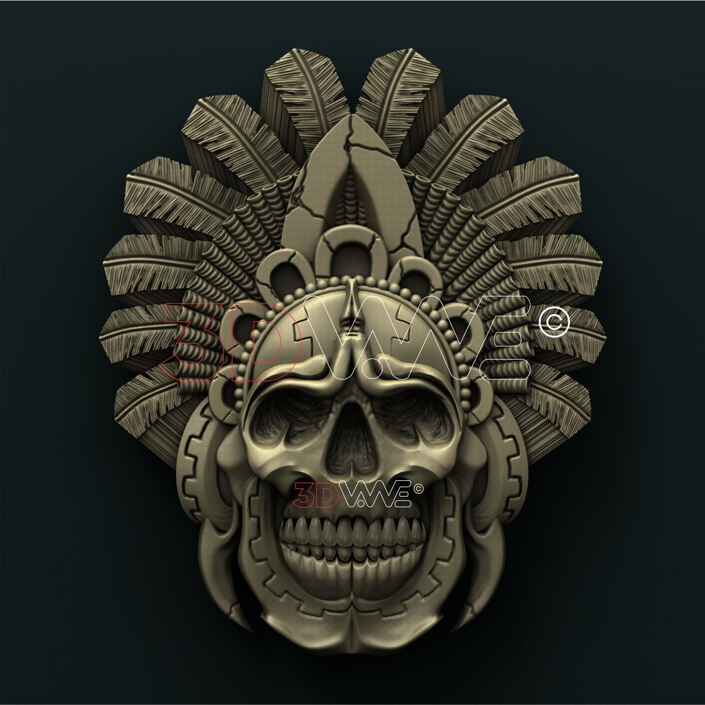 MEXICAN SKULL 3D STL 3DWave