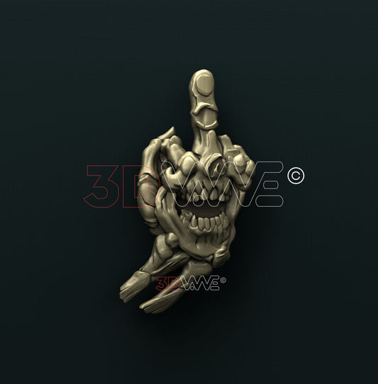 MIDDLE FINGER 3D STL 3DWave
