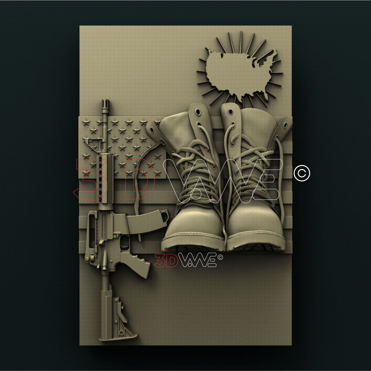 MILITARY BOOTS 3D STL 3DWave