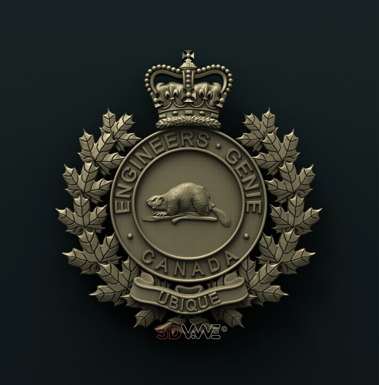 MILITARY ENGINEERS BRANCH BADGE, CANADIAN FORCES 3D STL 3DWave