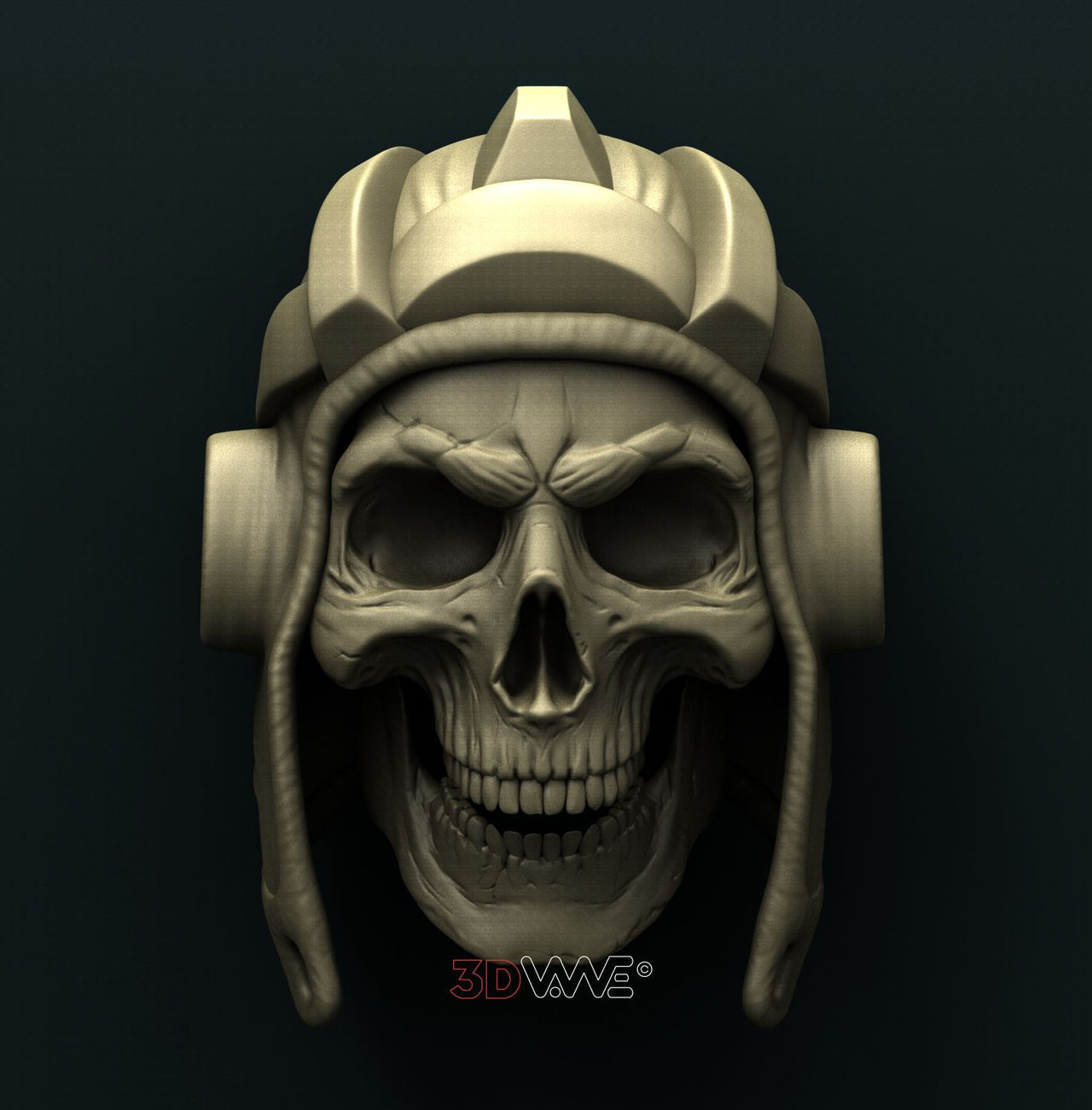 MILITARY SKULL 3D STL 3DWave