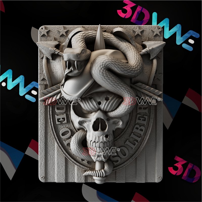 MILITARY SKULL 3d stl 3DWave.us