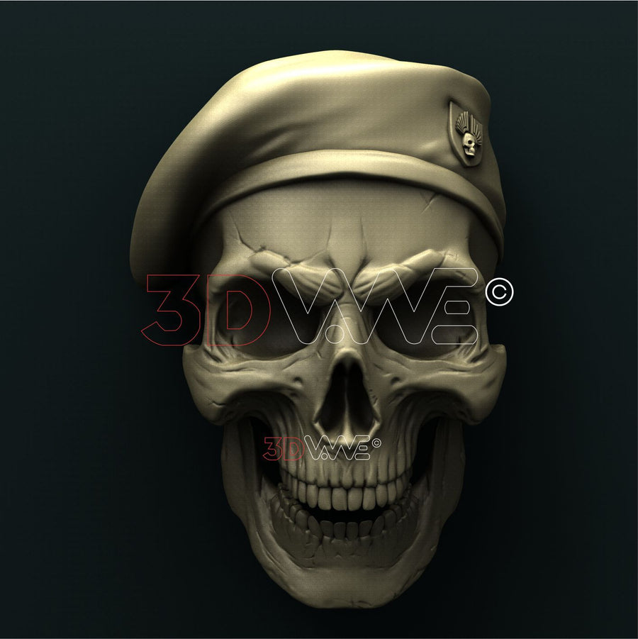 MILITARY SKULL 3D STL 3DWave