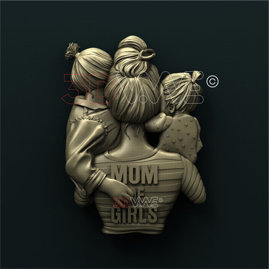 MOM OF GIRLS 3D STL 3DWave
