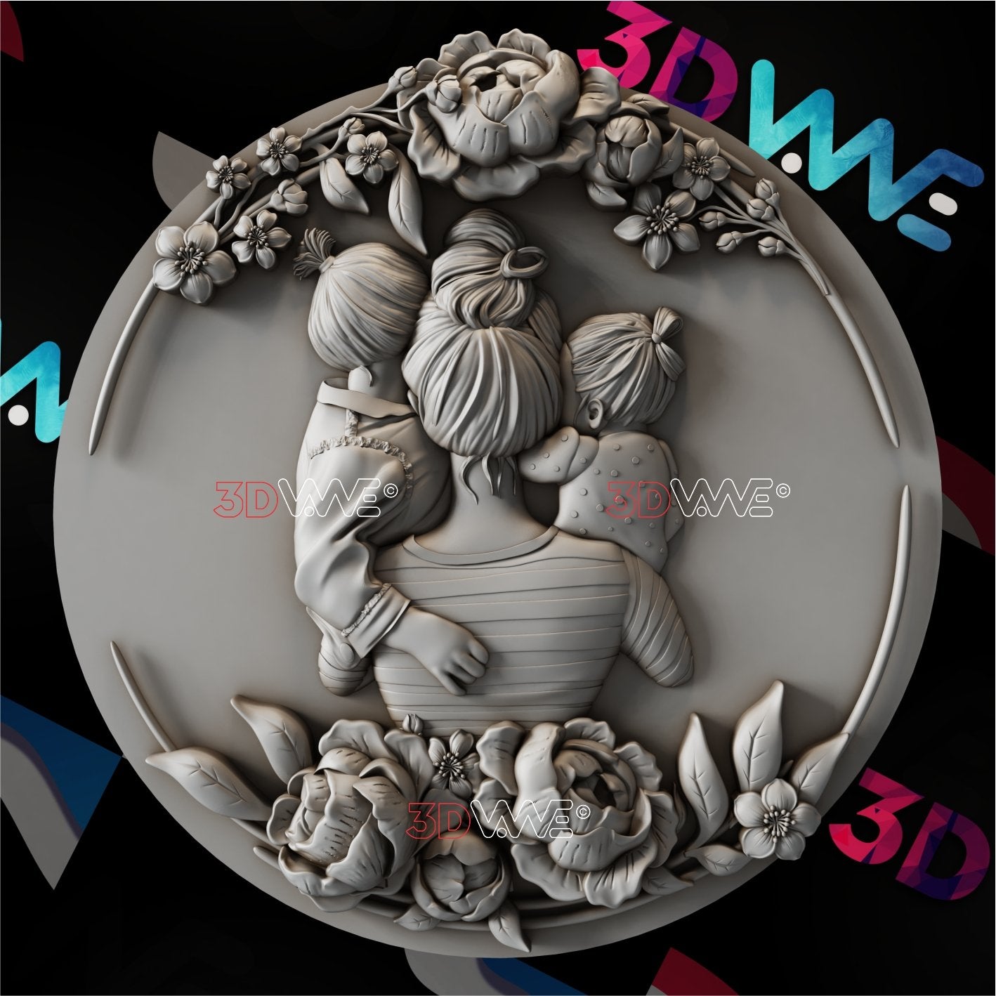 MOM OF TWINS 3d stl 3DWave.us