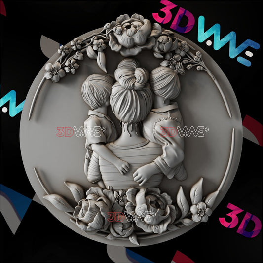 MOM OF TWINS 3d stl 3DWave.us