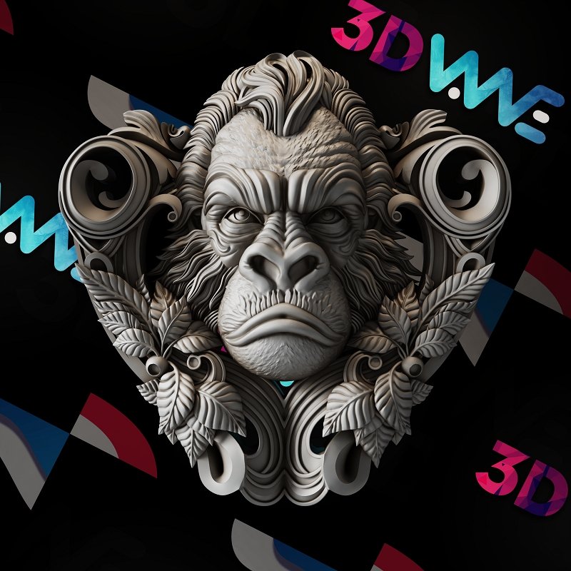 Monkey 3d stl - 3DWave.us