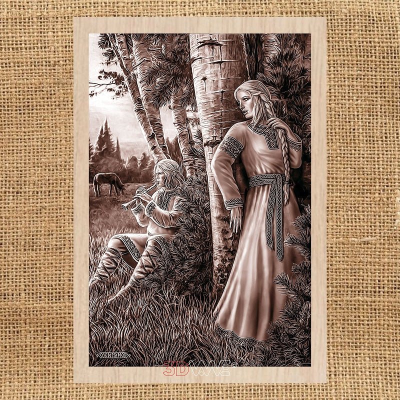 MORNING IN THE FOREST pyroprinter and laser-ready files 3DWave.us