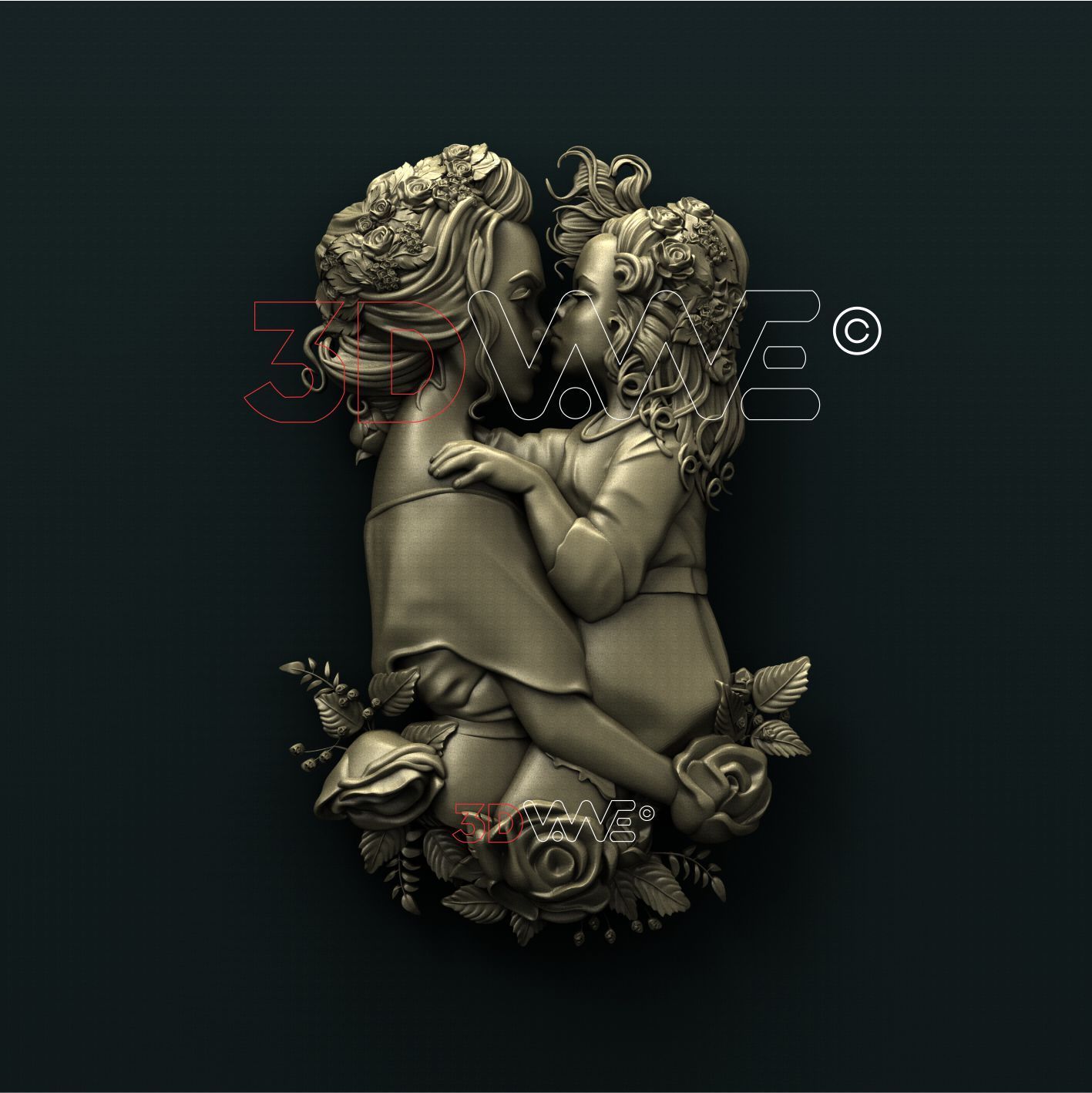 MOTHER AND DAUGHTER 3D STL 3DWave