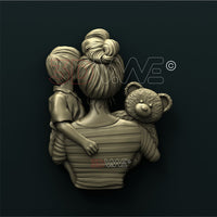 Thumbnail for MOTHER AND SON 3D STL 3DWave