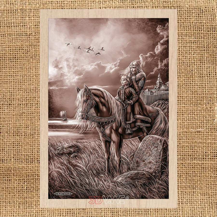 MOTHER AND SON pyroprinter and laser-ready file 3DWave.us