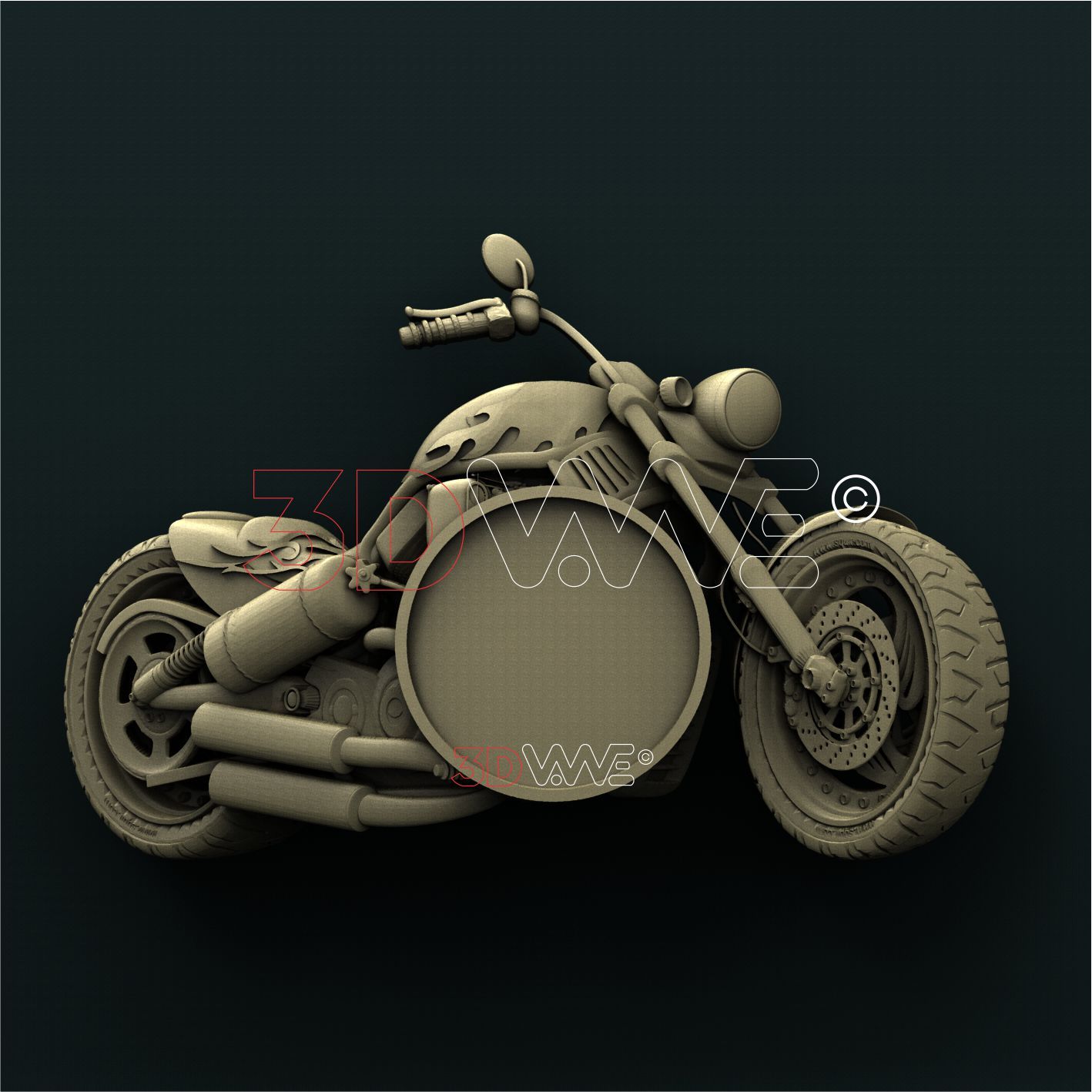 MOTORCYCLE CLOCK 3D STL 3DWave