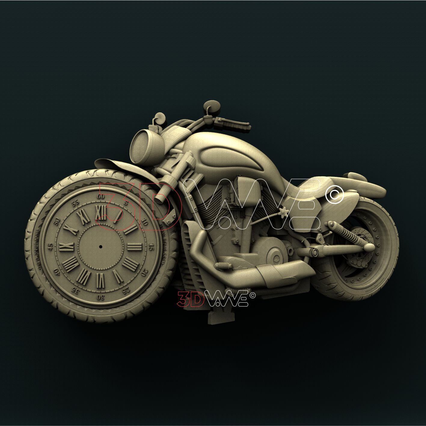 MOTORCYCLE CLOCK 3D STL 3DWave