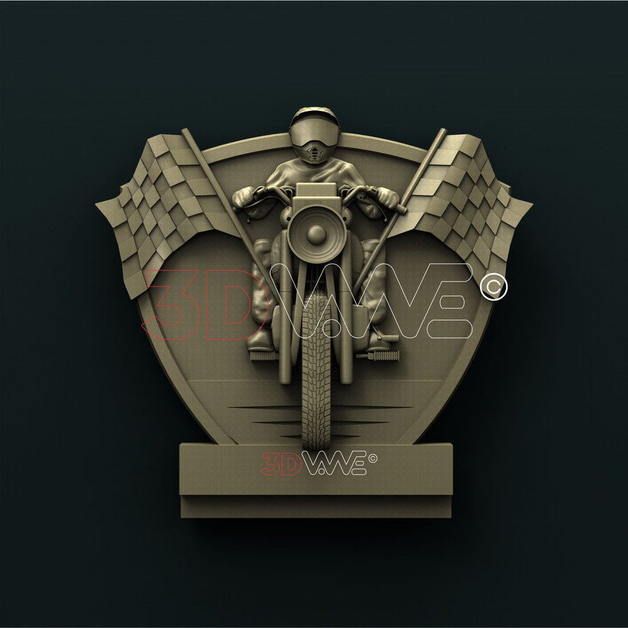 MOTORCYCLE SIGN 3D STL 3DWave