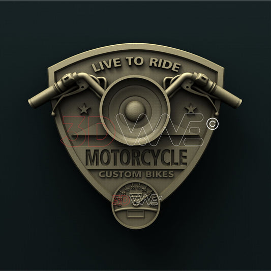 MOTORCYCLE SIGN 3D STL 3DWave