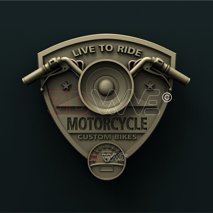 MOTORCYCLE SIGN 3D STL 3DWave