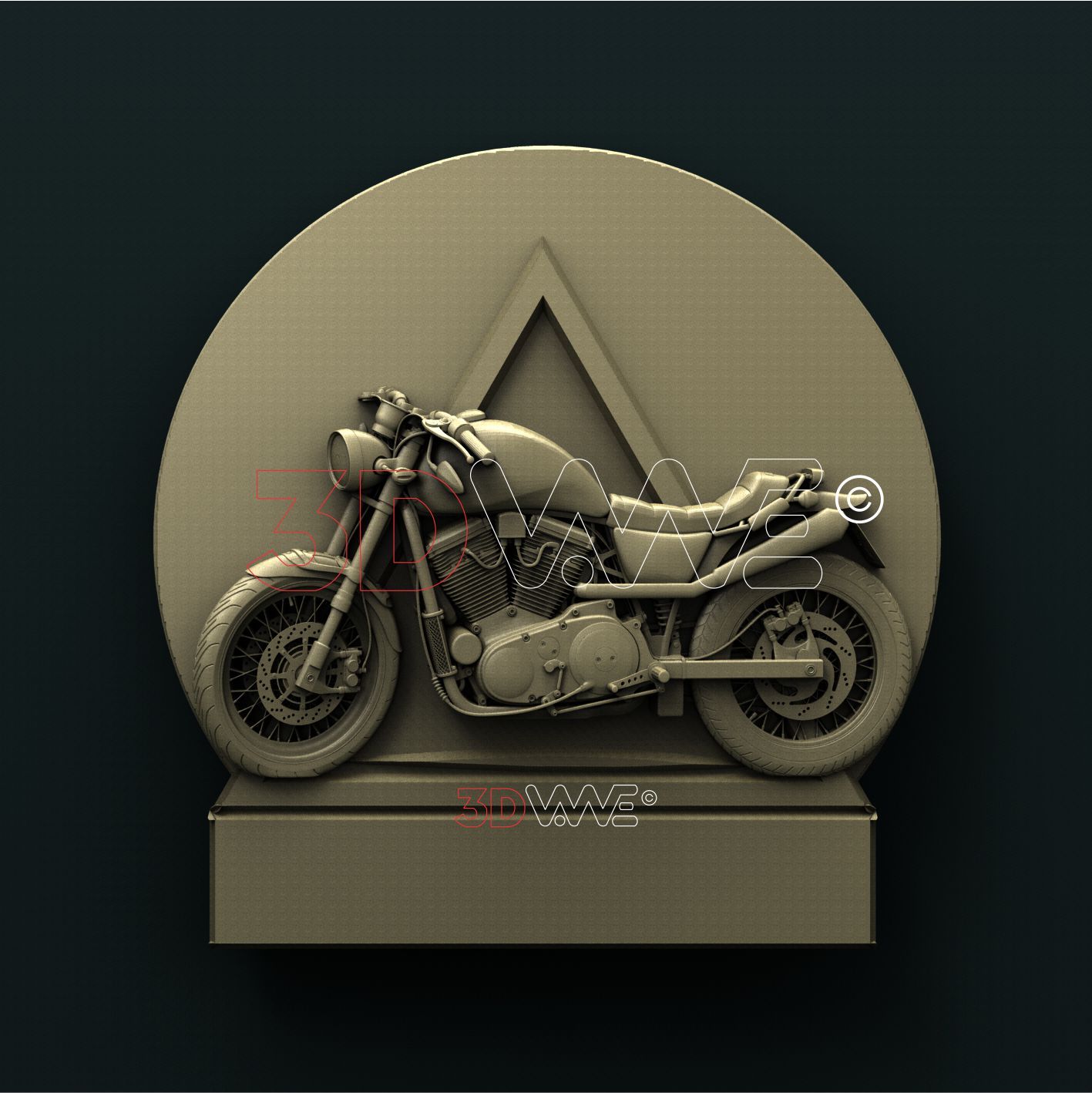 MOTORCYCLE SIGN 3D STL 3DWave