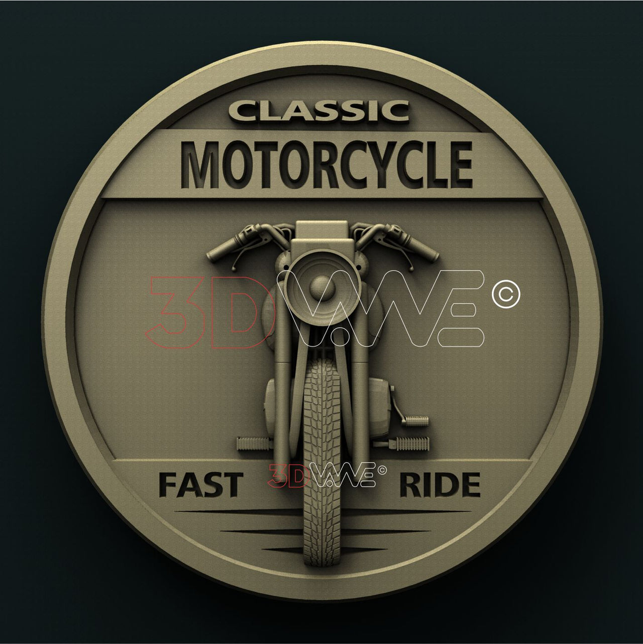 MOTORCYCLE SIGN 3D STL 3DWave