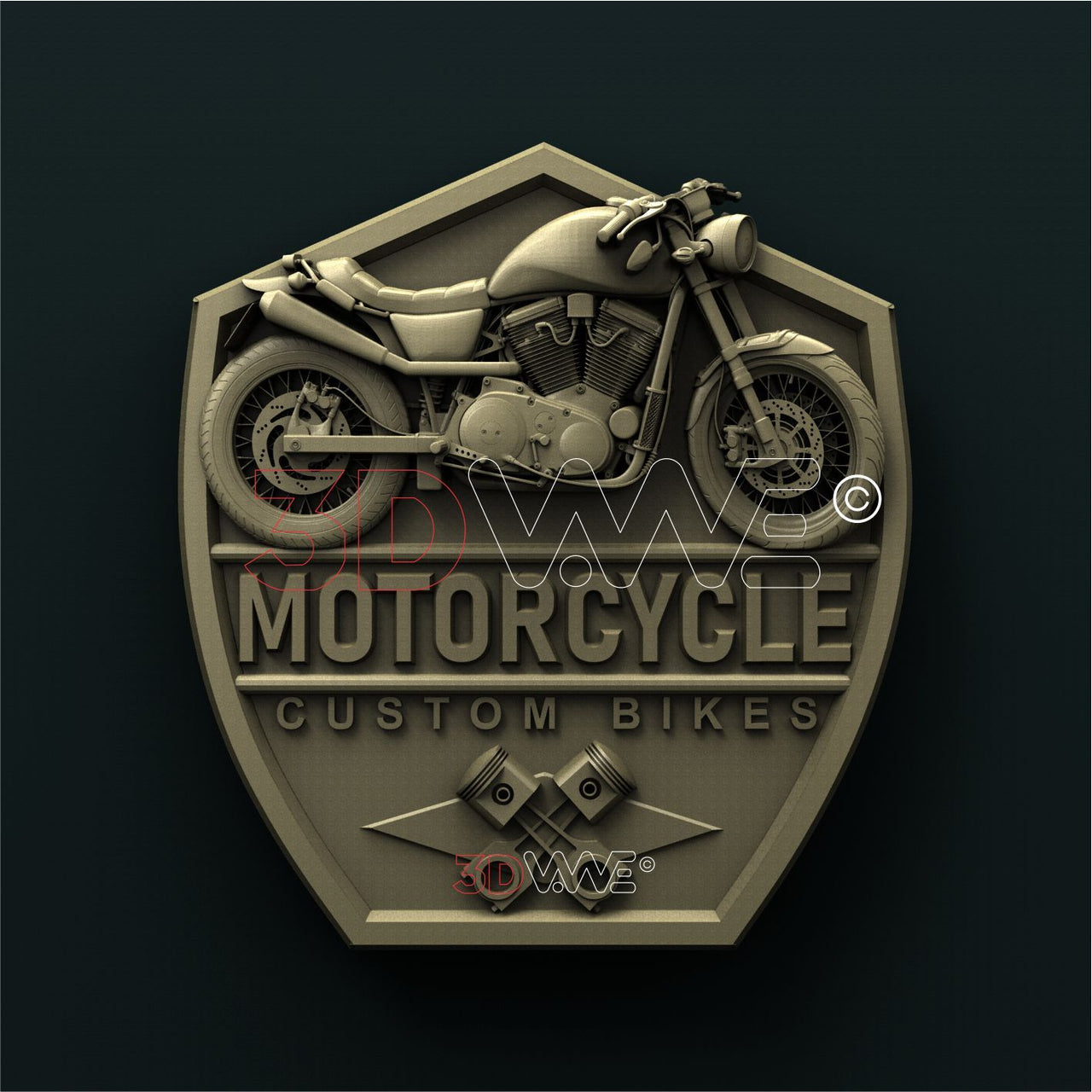 MOTORCYCLE SIGN 3D STL 3DWave