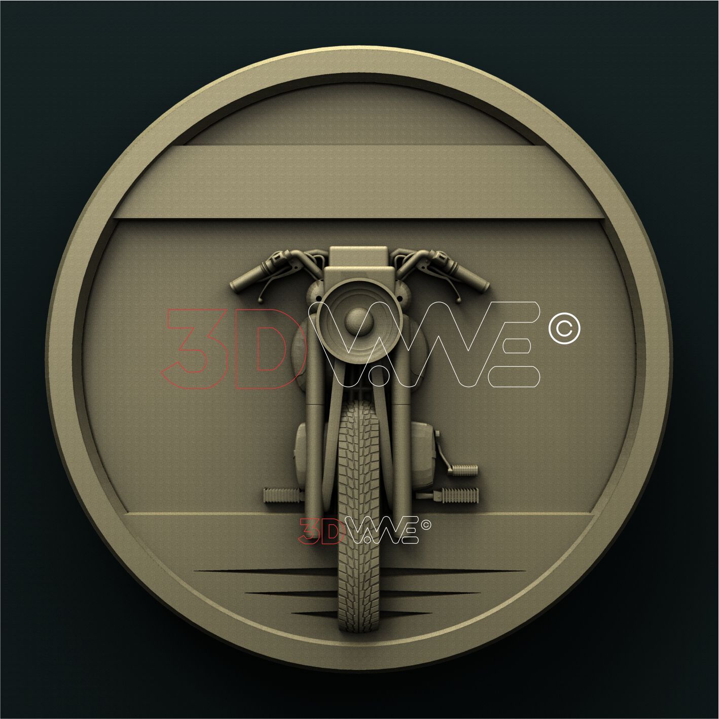 MOTORCYCLE SIGN 3D STL - - 3DWave.us