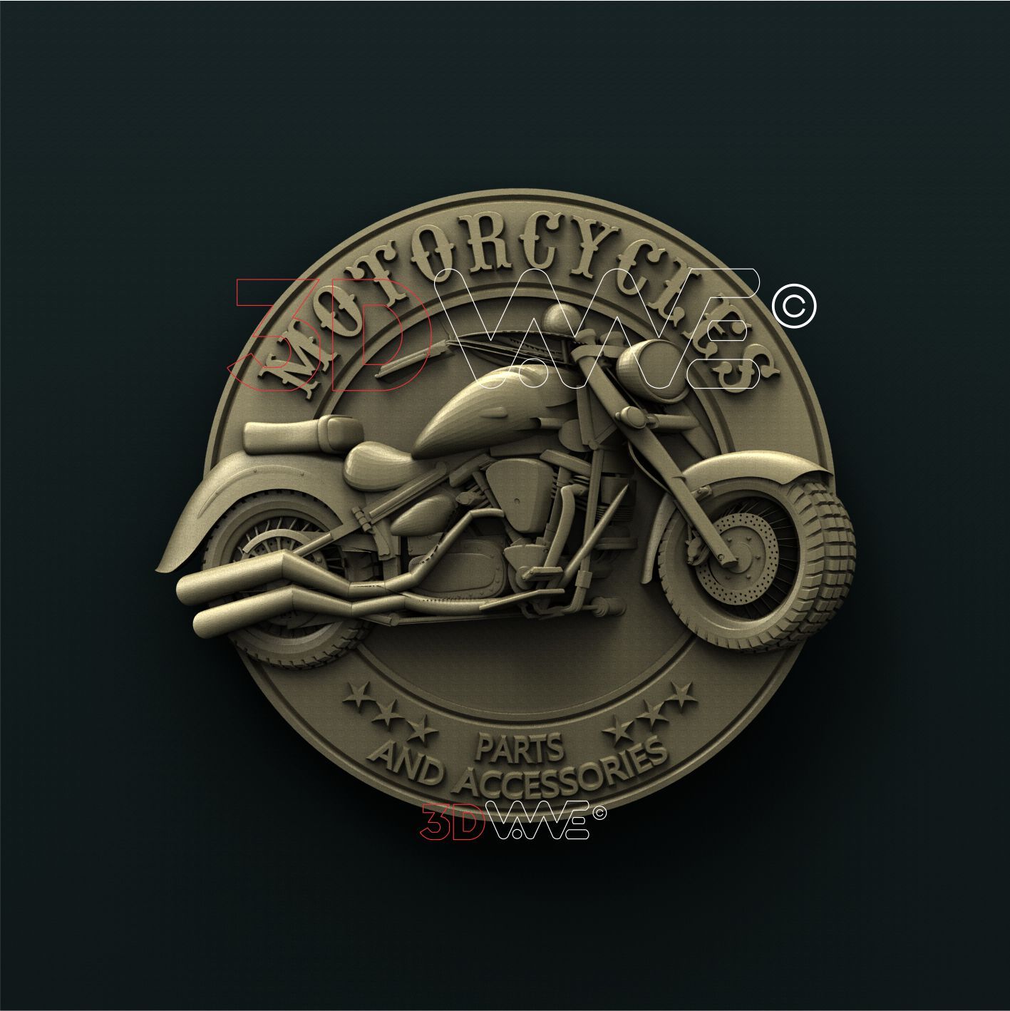 MOTORCYCLE SIGN 3d stl 3DWave