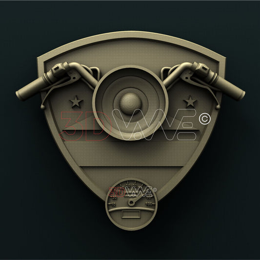 MOTORCYCLE SIGN 3D STL 3DWave